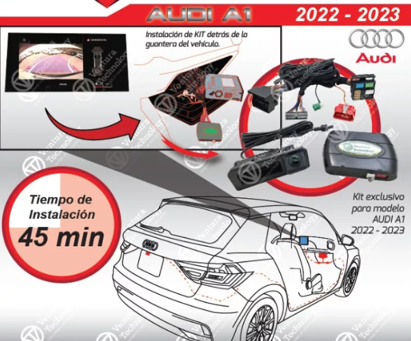 Kit de Camara de Reversa para AUDI A1 2022-2023 KCR - Imagen 2