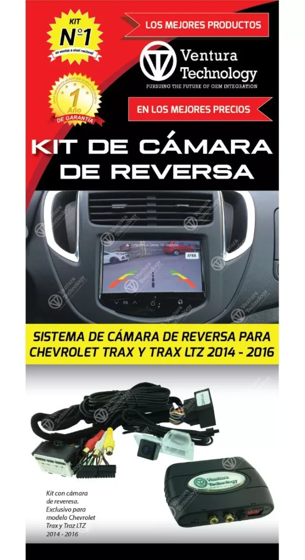 Kit De Camara De Reversa Para Chevrolet Trax 2014 - 2016 KCR